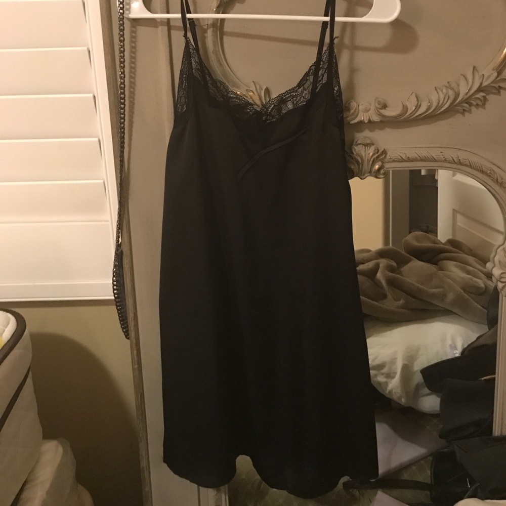 Black slip dress