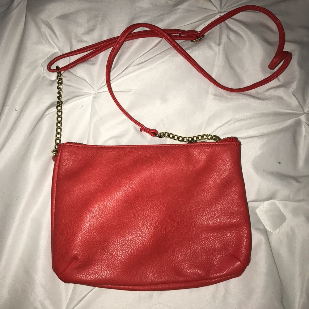 H&M Red Cross Body Bag w/ Adjustable Buckle Strap