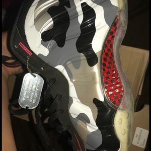 Nike air foamposite " fighter jet " OG all .