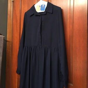 Missguided Blue Collared Dress