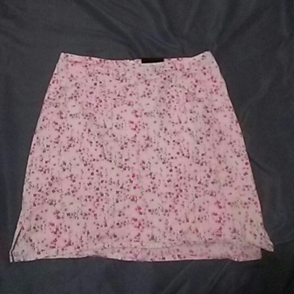 Floral Mini skirt Zip up