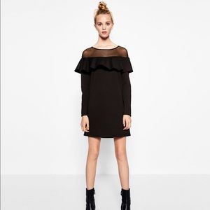 Zara Basics Black Mini Dress. NTW.