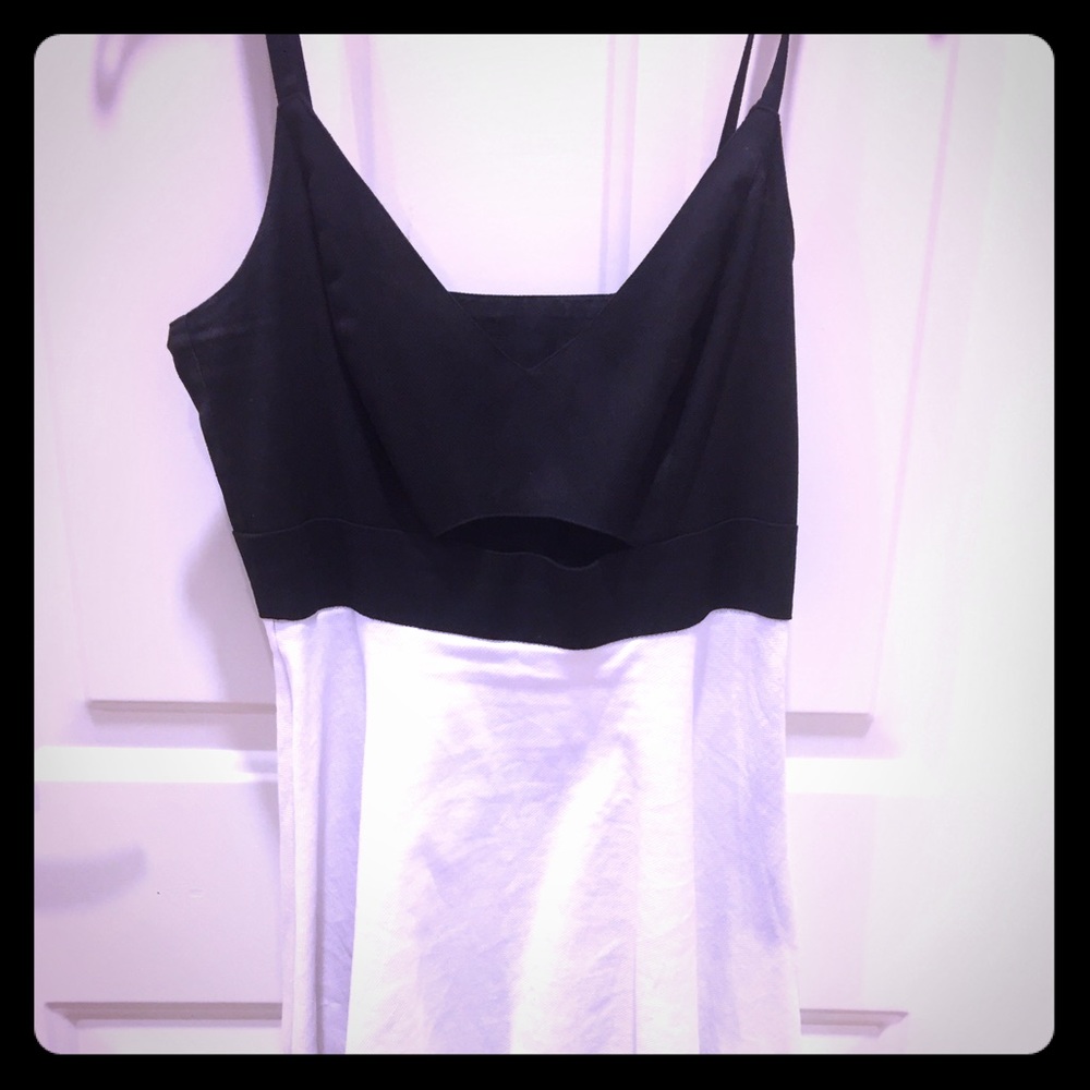 Black and white cut out dress