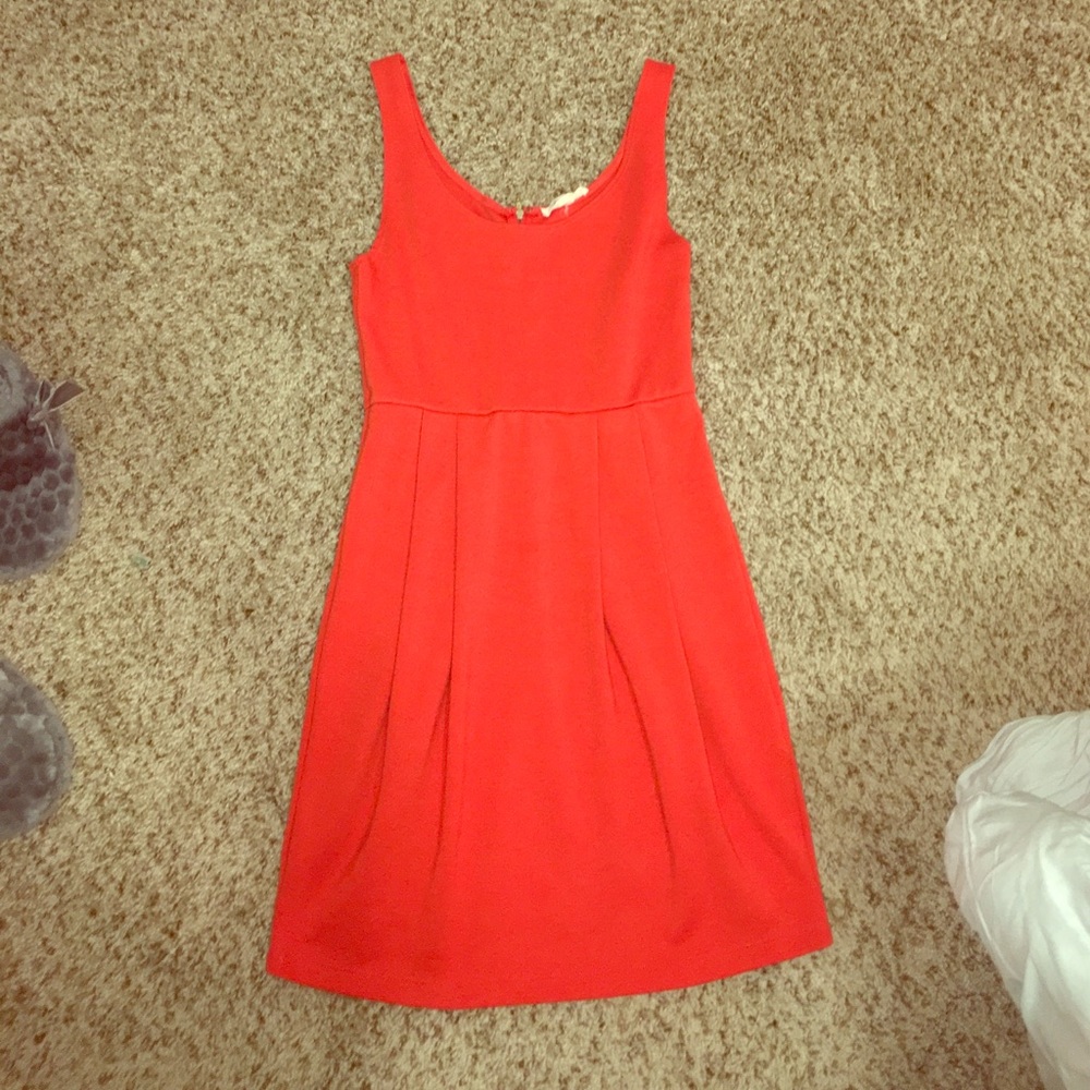 Orange Fitted & Flow Dress
