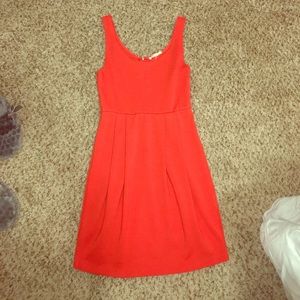 Orange Fitted & Flow Dress