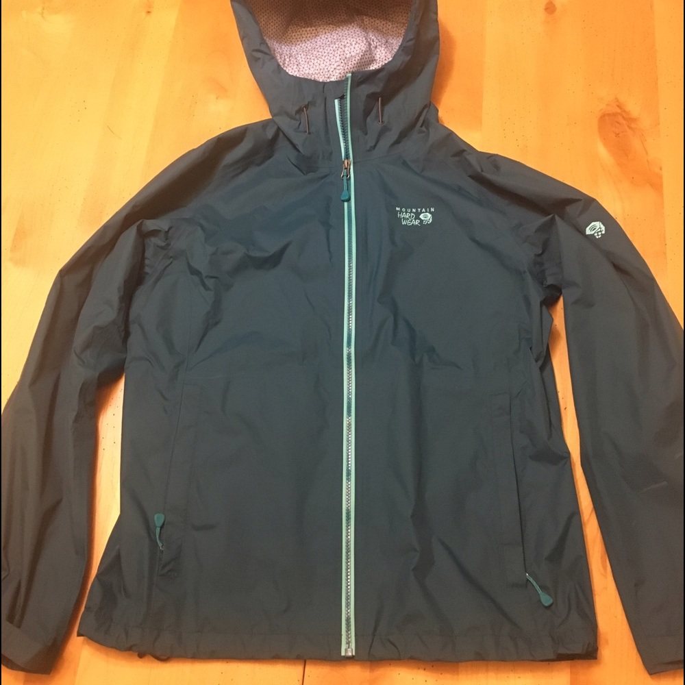 Waterproof, lightweight turquoise jacket