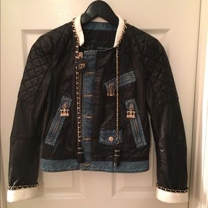 100% Authentic Dsquared2 Leather Denim Jacket