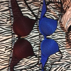 VS Pink "Wear Everywhere" Push Up Bras