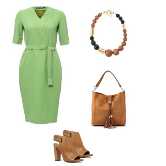 Michael Kors gold wood beaded color block necklace - Picture 5 of 6