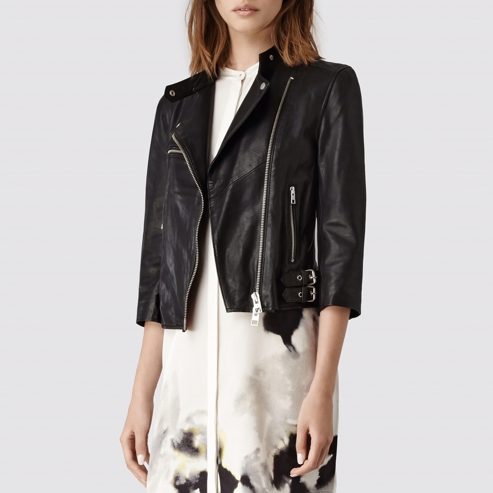 Allsaints Turne Leather Jacket 8 NWOT Never Worn
