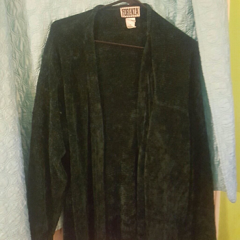 Green Chenille big sweater/ overcoat
