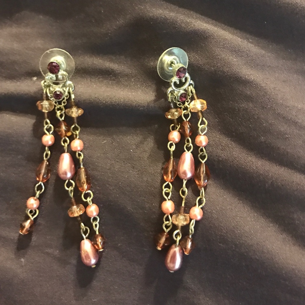 Blush/purple earrings