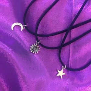 NEW ! 3 piece charm choker bundle