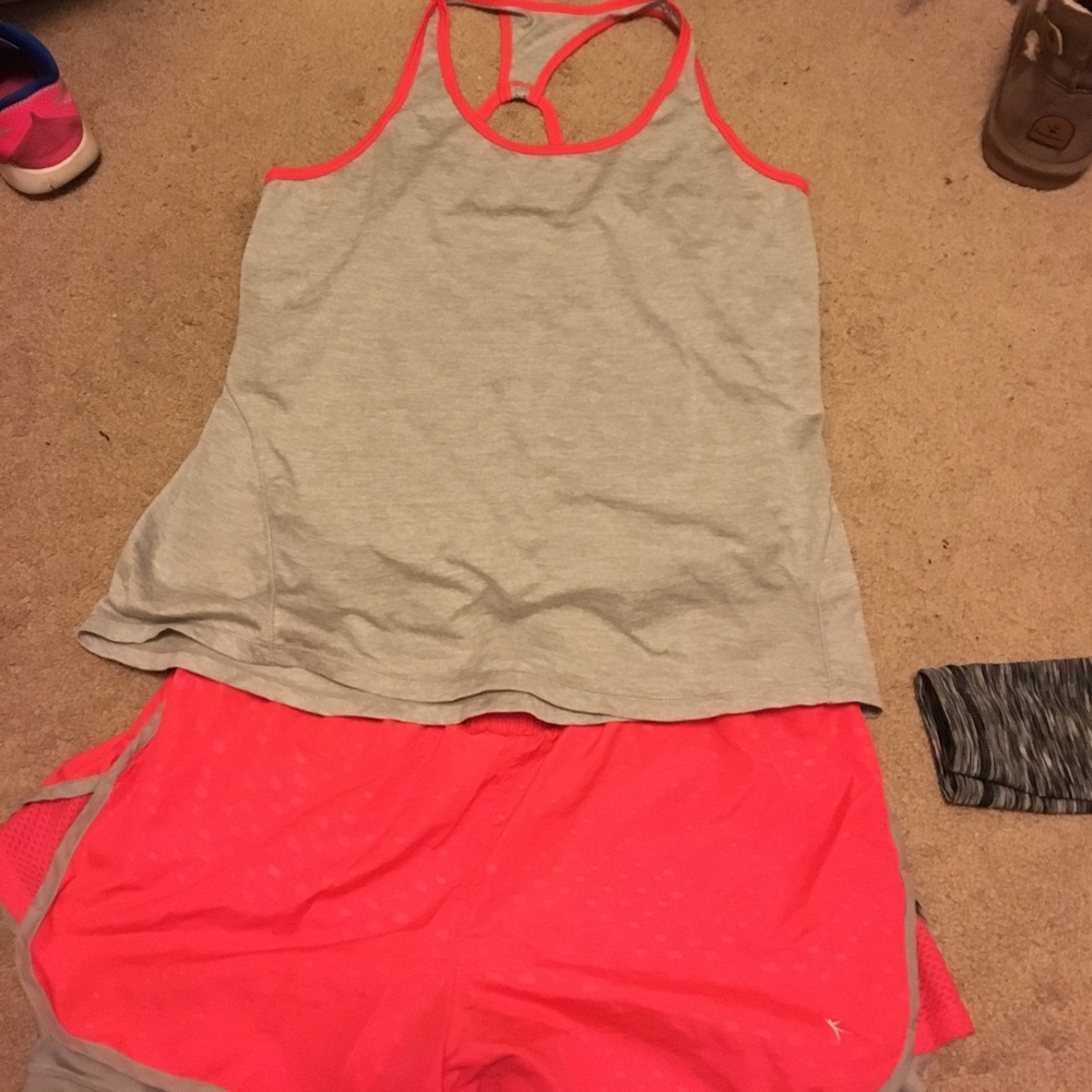 Workout shorts and shirt