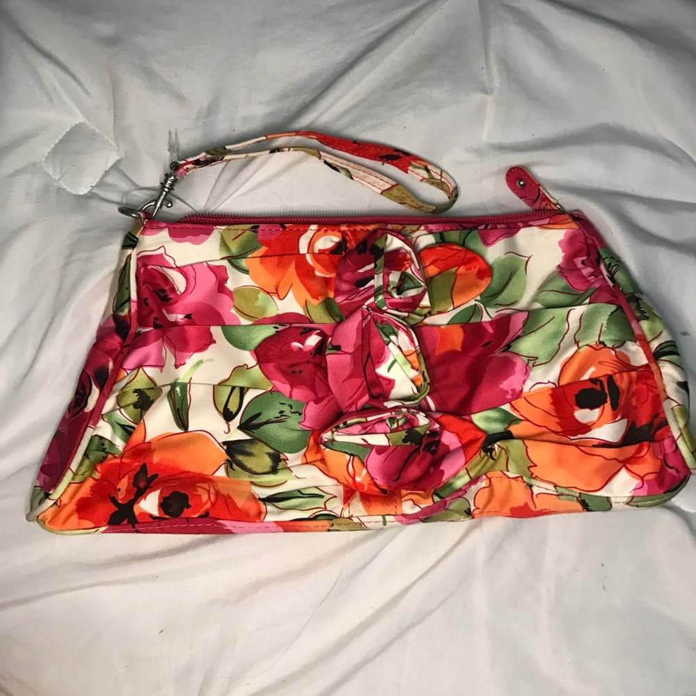 Floral Wristlet Bag Clutch