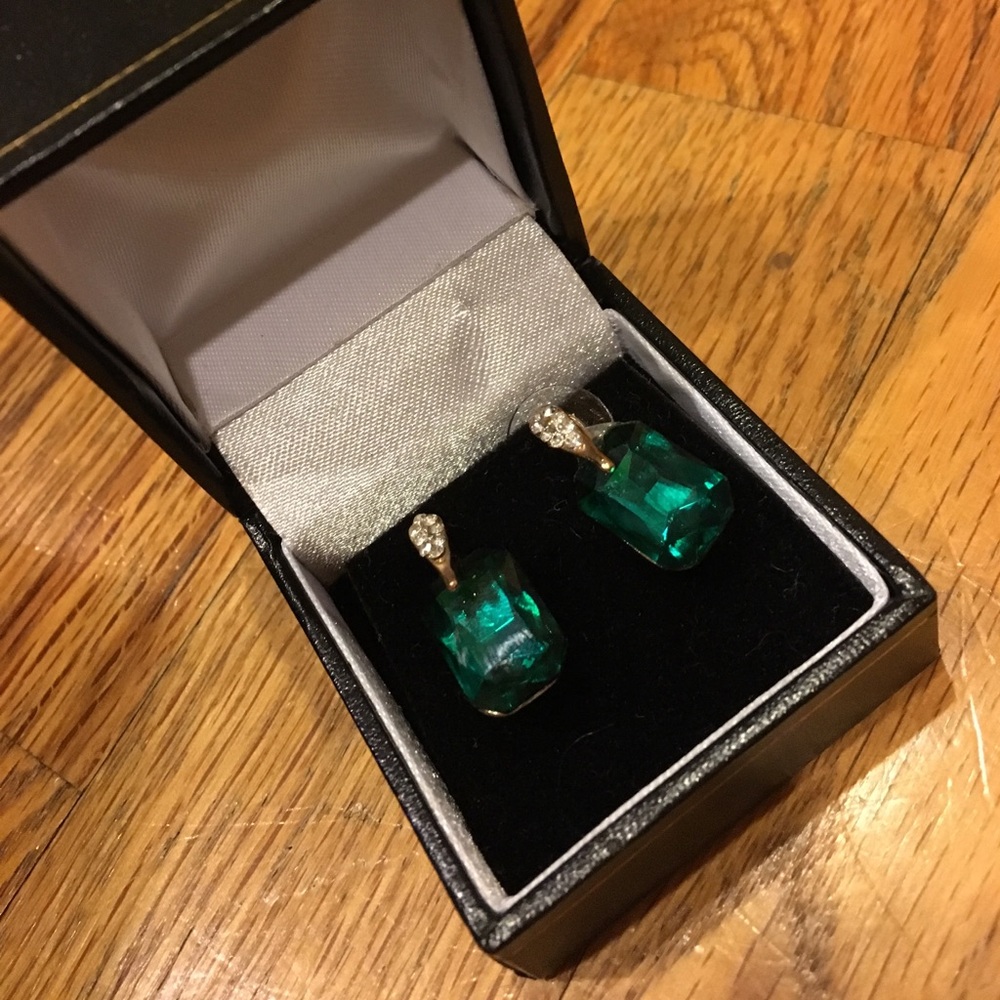 Green earrings