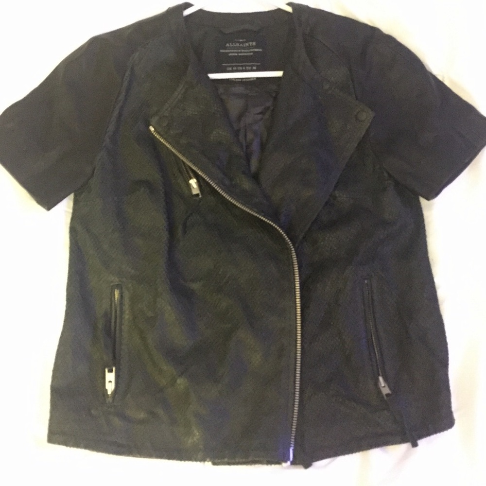 All saints leather jacket