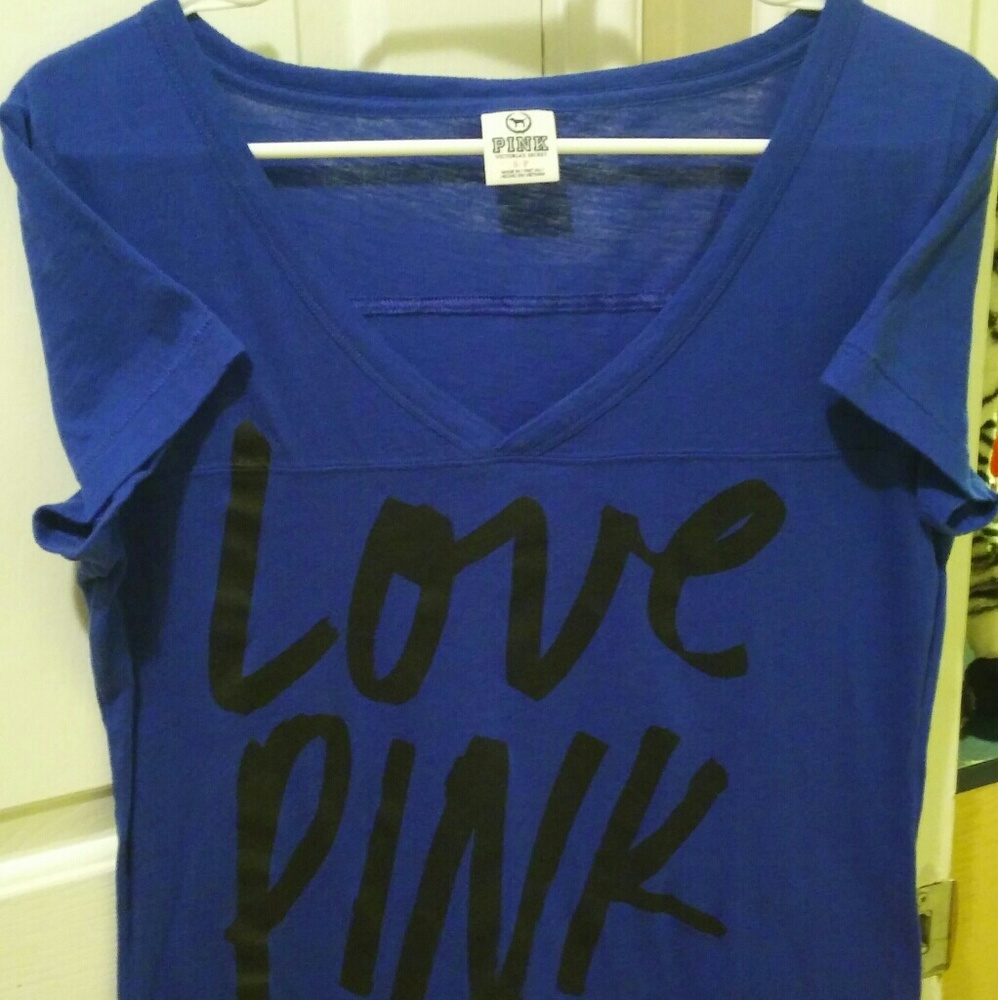 SOLD!!!!!!!!    VS Pink V Neck Shirt