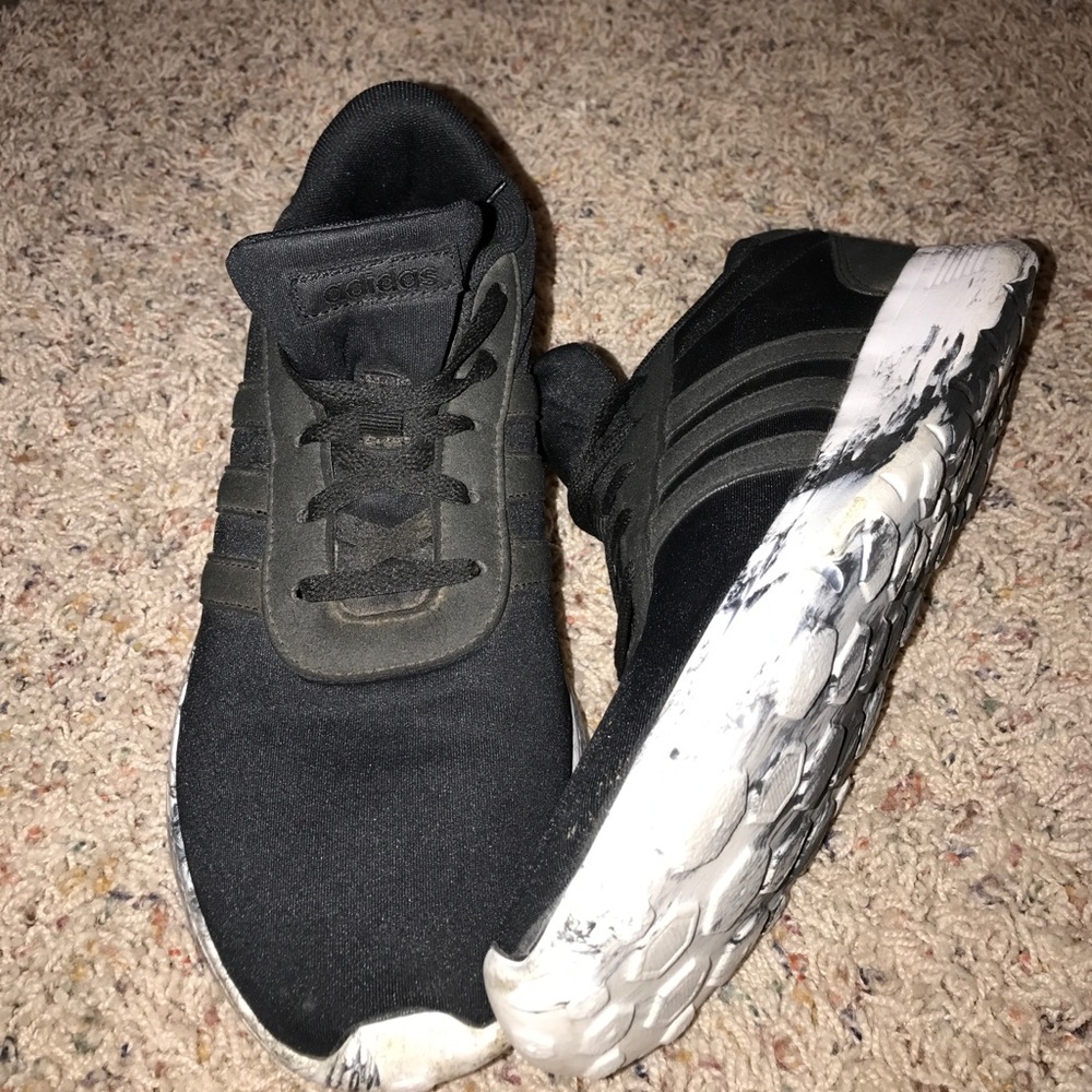 Adidas marble look bottom shoes