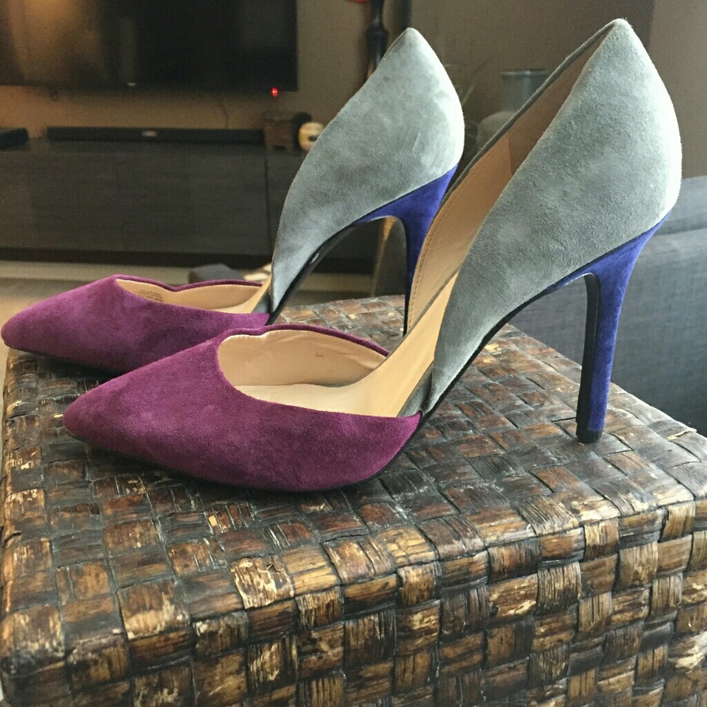 ♡SOLD♡ Guess Tri-Colored Suede Stilettos