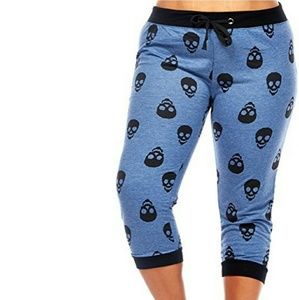 Plus Joggers with skull print