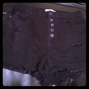 Black high waist shorts