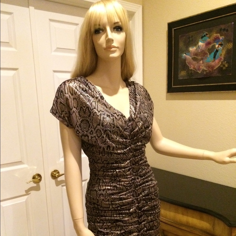 Women's Size Small Snakeskin Pattern Mini Dress