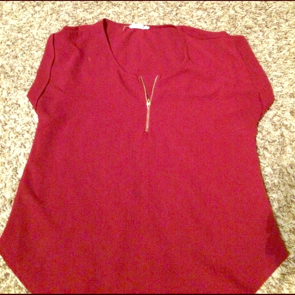 Burgundy blouse