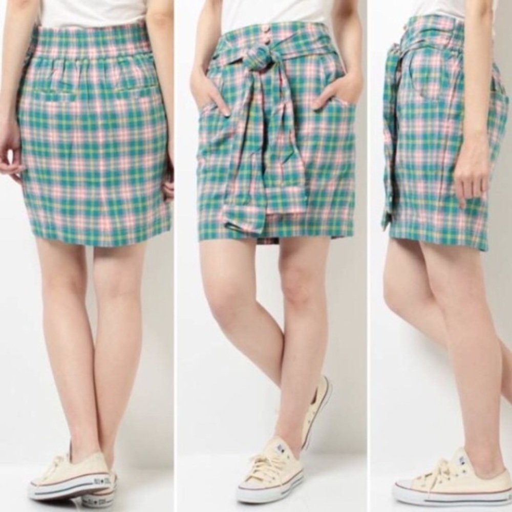 vintage style plaid skirt size xs