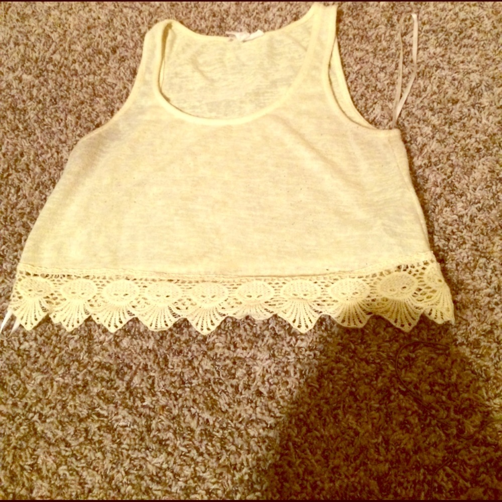 Yellow crop top