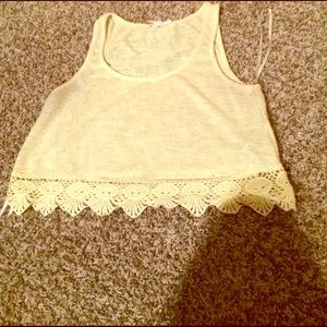 Yellow crop top