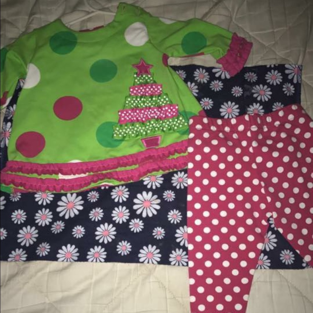 Molly & Millie Christmas Tunic and leggings