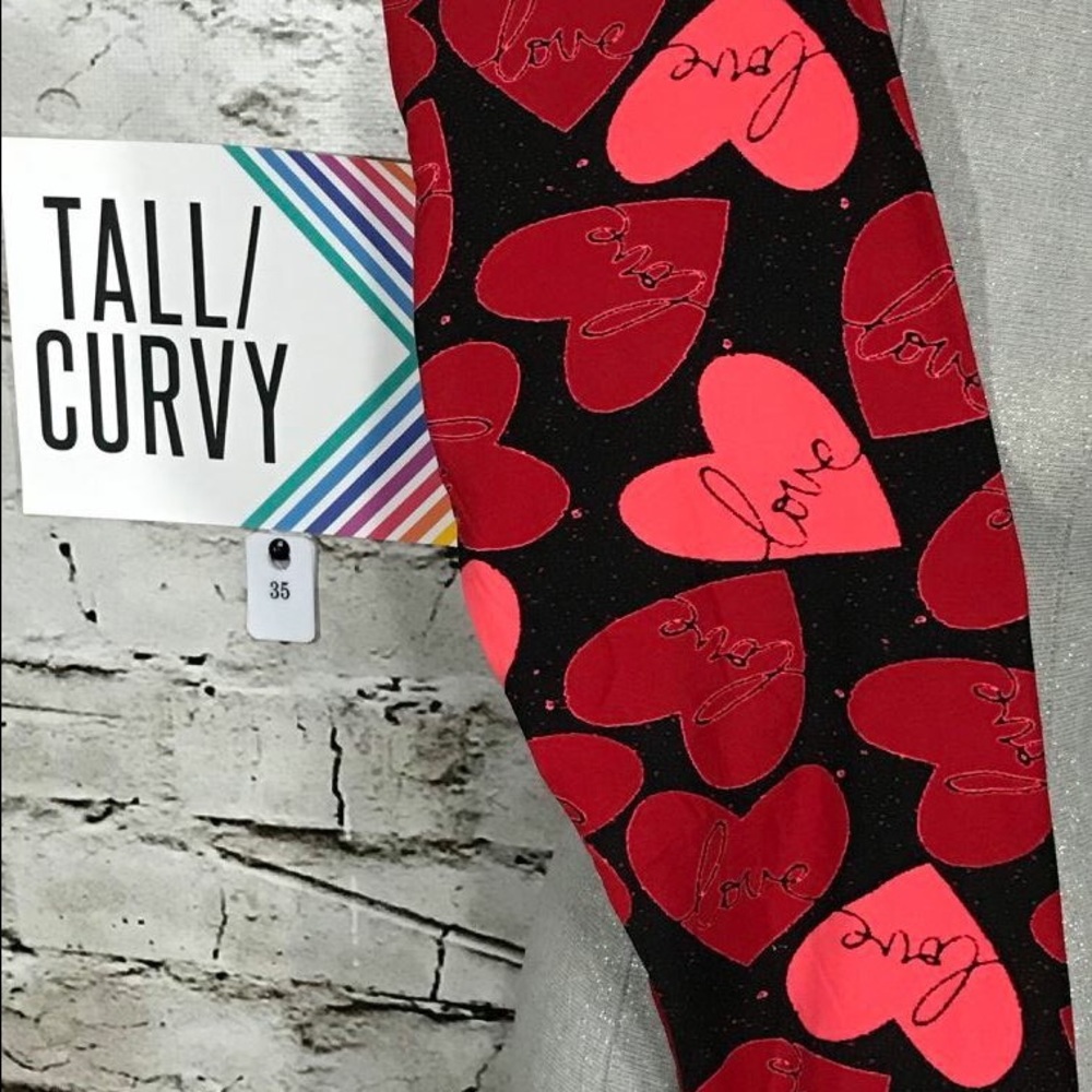 BNWT LuLaRoe Valentines leggings size TC 12-22