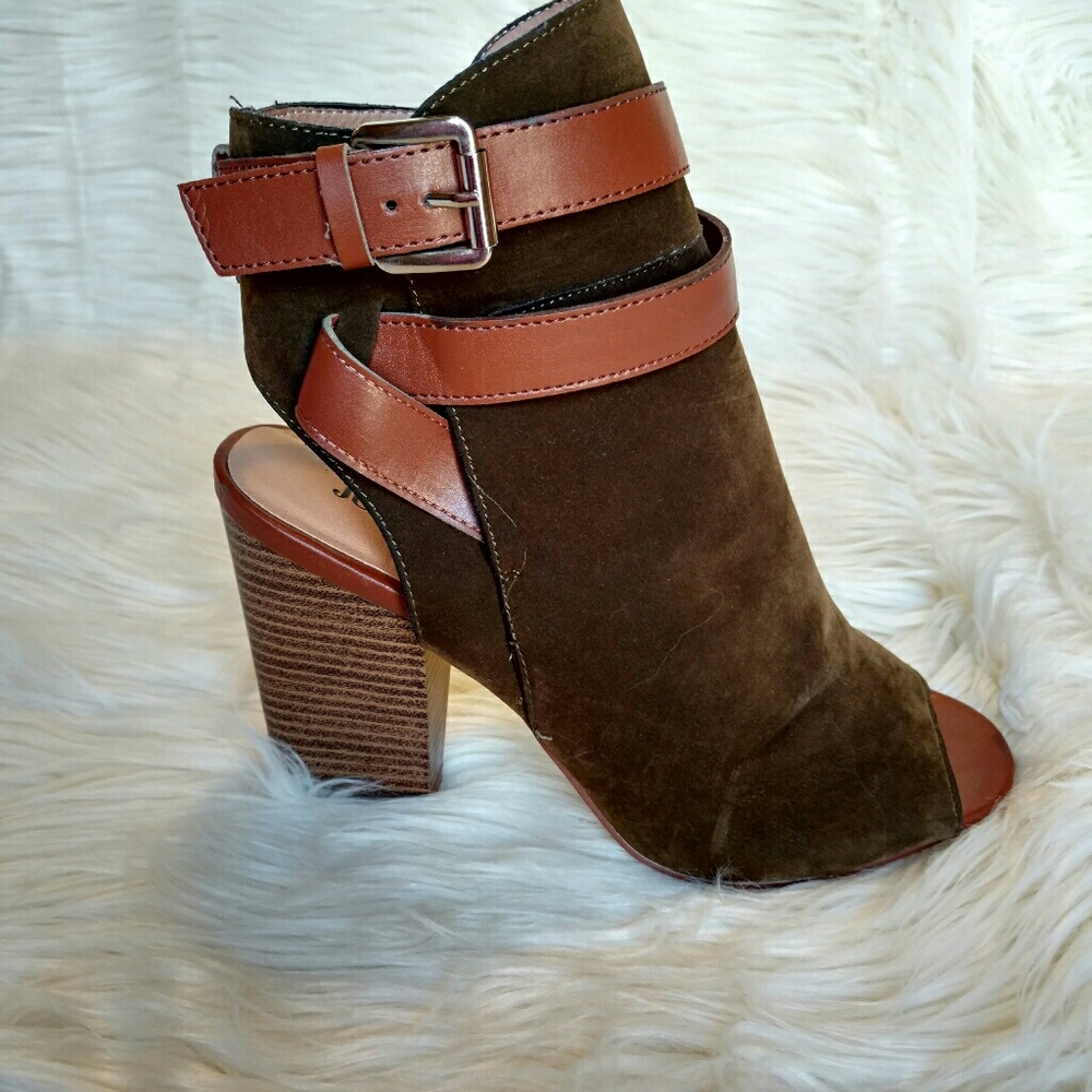 JustFab Faux Suede Booties