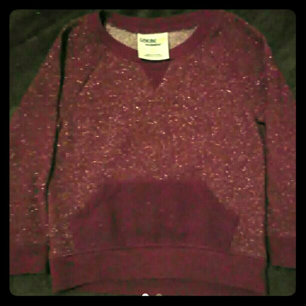 Marroon Sparkle pullover sweatshirt