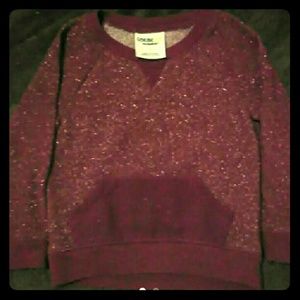 Marroon Sparkle pullover sweatshirt