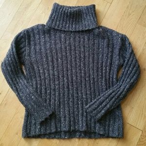 peppered grey turtleneck sweater