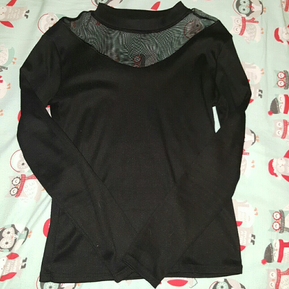 Long sleeve sheer top