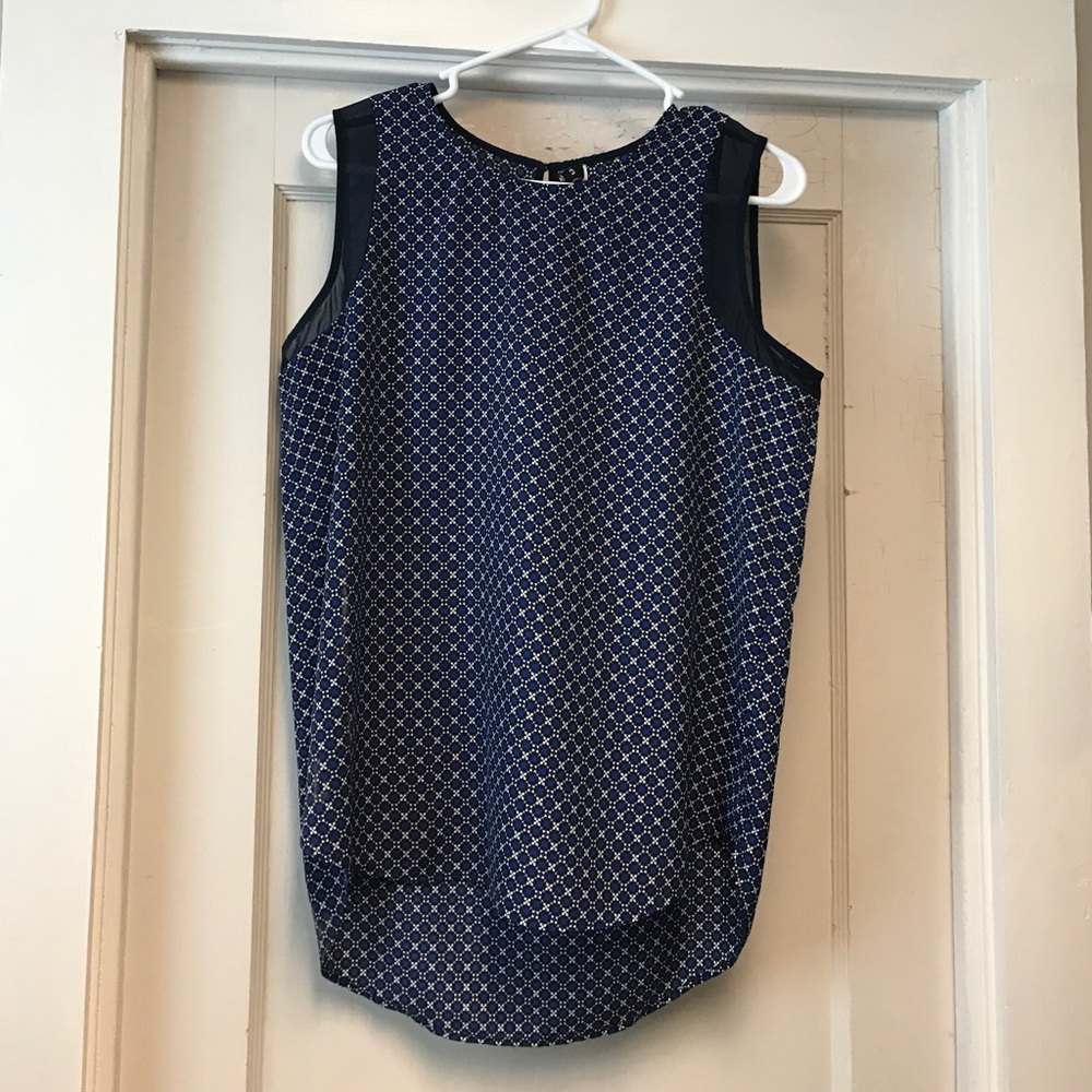 Blue sleeveless top