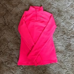 Small hot pink half zip