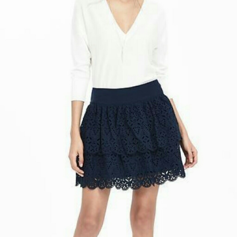 Banana Republic blue layered skirt