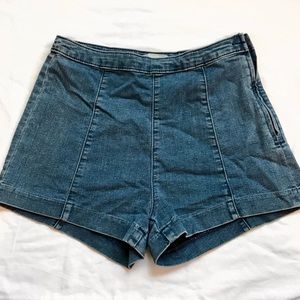 High wasted jean shorts
