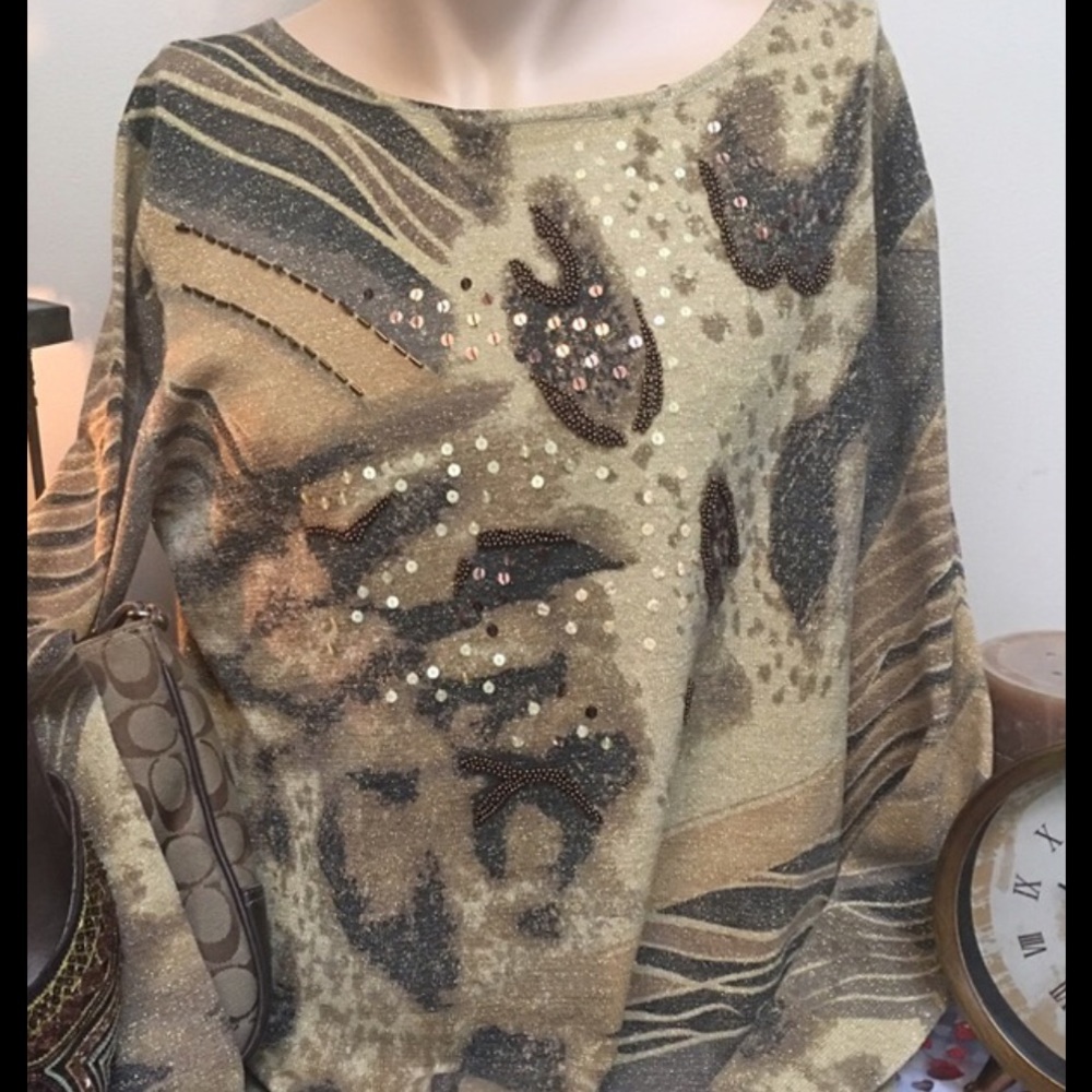 Gold Sequin Top