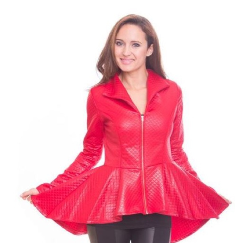 Peplum Red Jacket