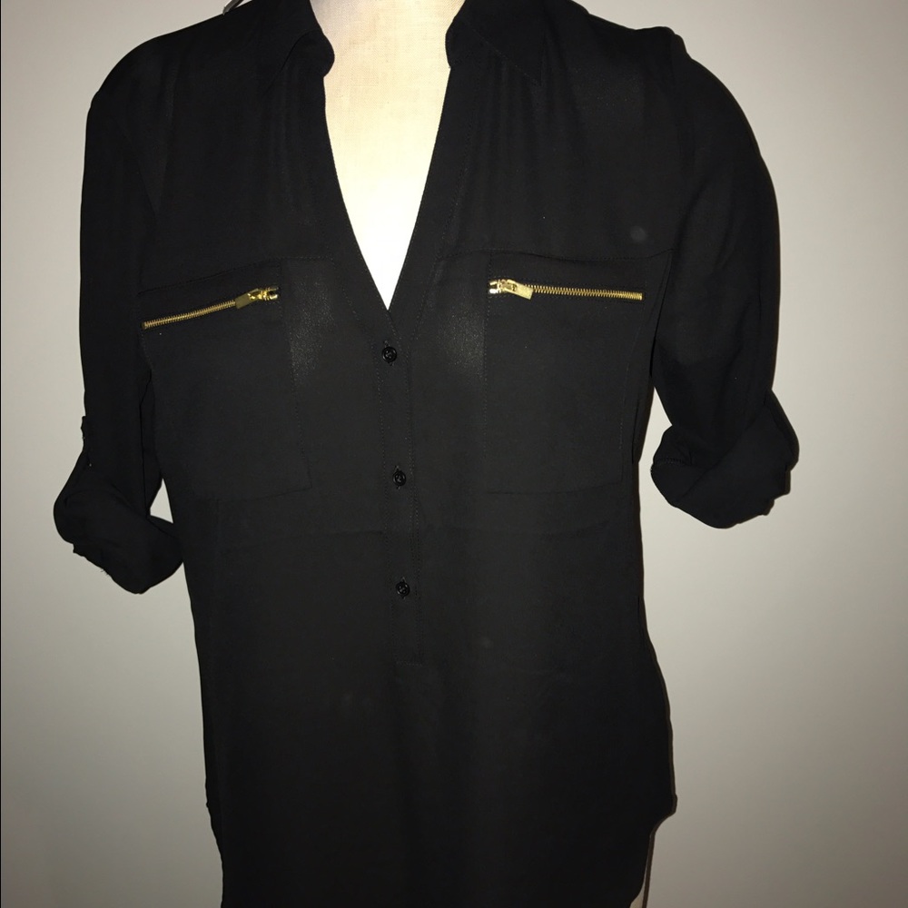 Express Black button up shirt