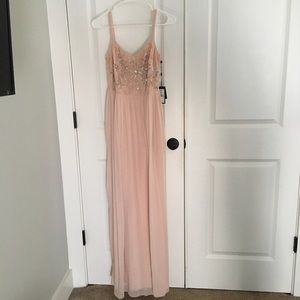 Adrianna Papell Beaded Gown. Blush. Sz 2. New.