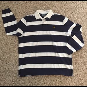 Navy and white striped Polo by Ralph Lauren shirt