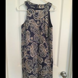 Loft blue & gold sundress