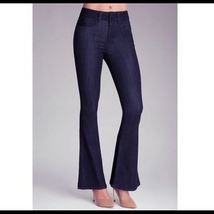 Bebe high rise trouser flare jeans