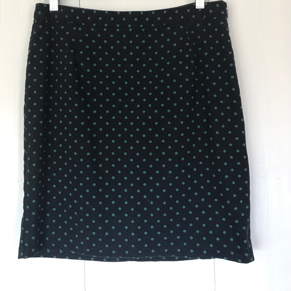 Gap Navy Polk-a-Dot Pencil Skirt